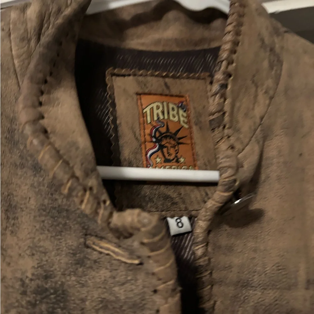 Tribe Leather Sleeveless Vest - Picture 4 of 5